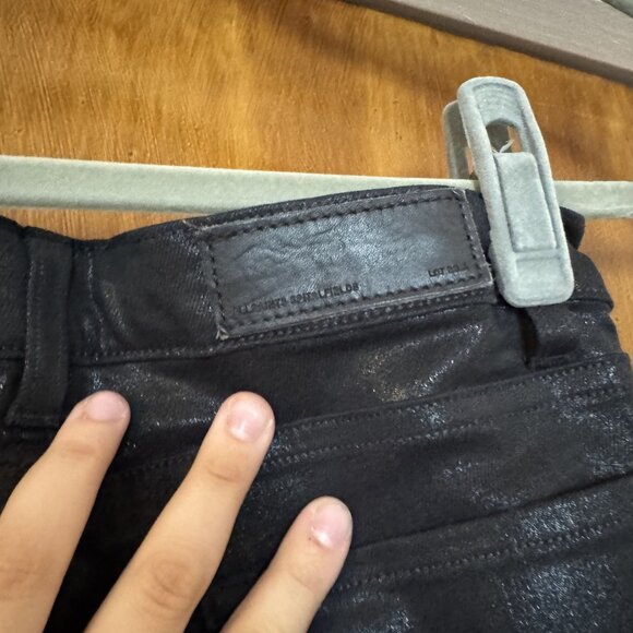 AllSaints Womens Black Coated Skinny Jeans Size 28 - Picture 5 of 5